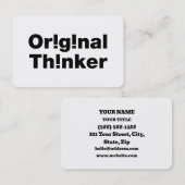 Original Thinker 名刺 (正面/裏面)