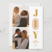 Original Trend JOY Quote Christmas 2 Photos  シーズンカード (正面)