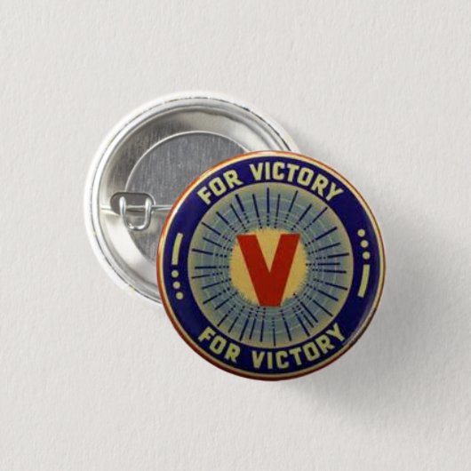 original V for Victory button 缶バッジ (正面&裏面)