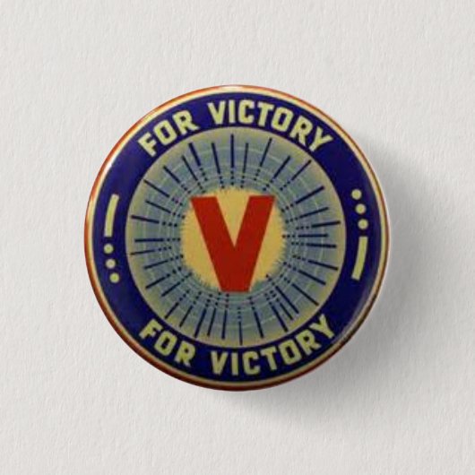original V for Victory button 缶バッジ (正面)