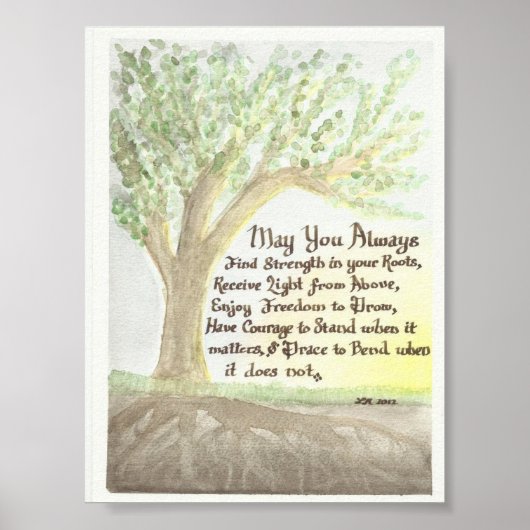 Original Watercolor and Blessing ポスター (正面)