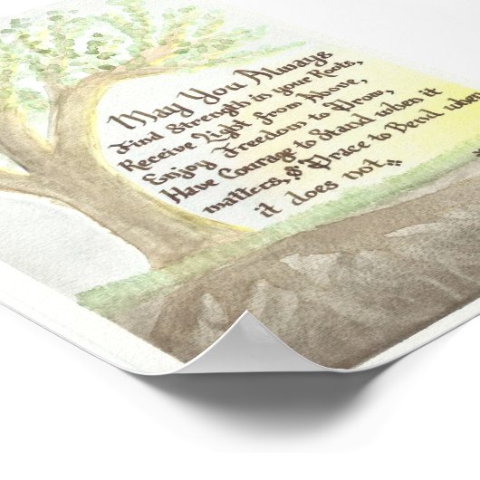 Original Watercolor and Blessing ポスター (角)