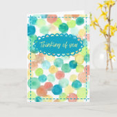 Original Watercolor Dots “Thinking of You" カード (黄色い花)