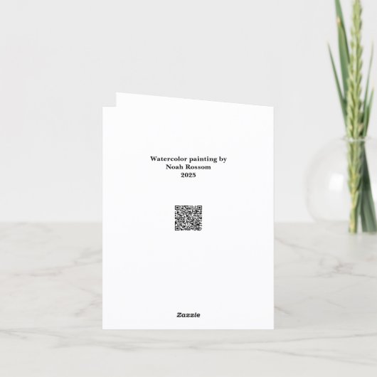 Original watercolor painting カード (裏面)