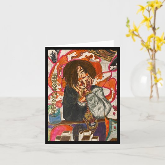 Original watercolor painting カード (黄色い花)