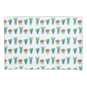 Original watercolor plant design Pillowcase 枕カバー (正面)