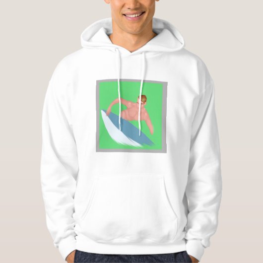 Original Watercolor Surf Print Sweatshirt パーカ (正面)