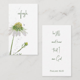 Original Watercolor Wildflower Custom Bible Verse 名刺