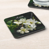 Original White Plum Art Custom Name Coaster コースター (左側)