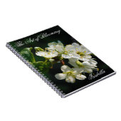 Original White Plum Blossom Art Spiral Notebook ノートブック (右側)
