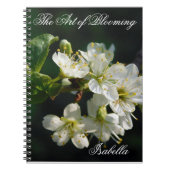 Original White Plum Blossom Art Spiral Notebook ノートブック (正面)