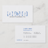 Originelle Visittenkarte mit blau 名刺 (正面/裏面)