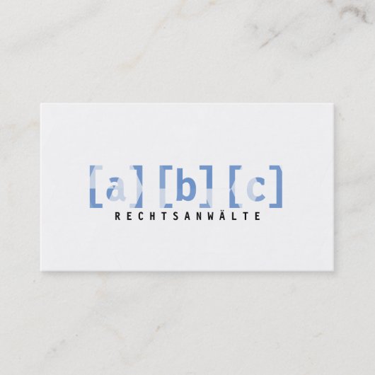 Originelle Visittenkarte mit blau 名刺 (正面)