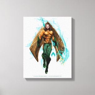 Orin With Aquaman Logo Aquaman の王子 キャンバスプリント