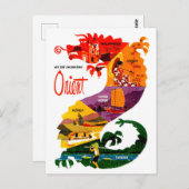 Orinet参照。ドラゴンの中の極東の国 ポストカード (正面/裏面)