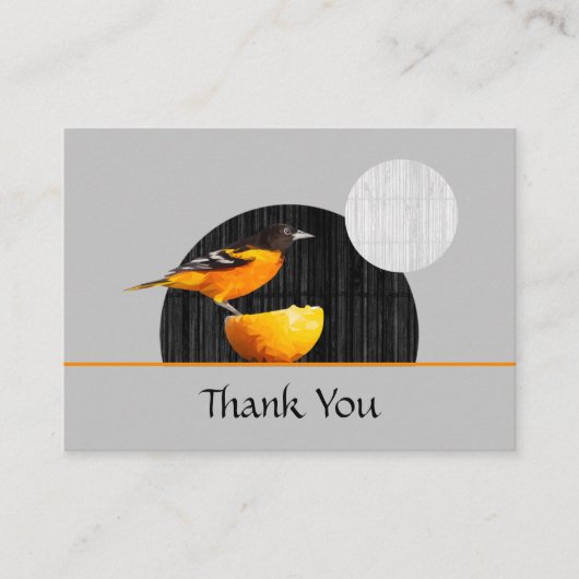 Oriole Bird Thank You Business Card 名刺 (正面)