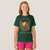 Oriole Painting - Original Bird Art T-Shirt Tシャツ (正面フル)