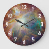 Orion Nebula Celestial Space Photo ラージ壁時計 (正面)