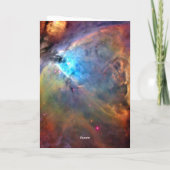 Orion Nebula Out of This World Space Birthday 5x7 カード (裏面)