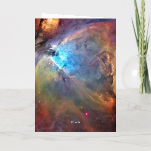 Orion Nebula Out of This World Space Birthday 5x7 カード (裏面)