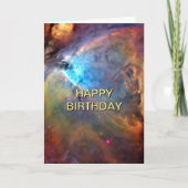 Orion Nebula Out of This World Space Birthday 5x7 カード (正面)