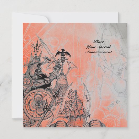 ORK WAR、白黒赤 招待状 (裏面)