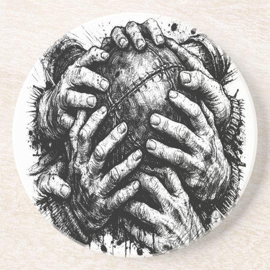 Orkney Ba T‑Shirt (Haunted‑Ink Edition) コースター (正面)