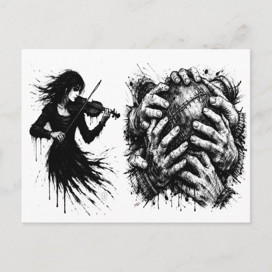 Orkney Ba T‑Shirt (Haunted‑Ink Edition) ポストカード (正面)