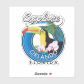 Orlando Floridaレトロなロゴを探索。 シール (シート)