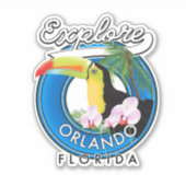 Orlando Floridaレトロなロゴを探索。 シール (正面)