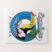 Orlando Floridaレトロなロゴを探索。 ジグソーパズル (横)