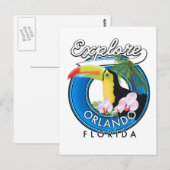 Orlando Floridaレトロなロゴを探索。 ポストカード (正面/裏面)