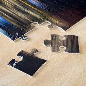 Orlando Florida Skyline with Lake Eola Fireworks ジグソーパズル (側面)