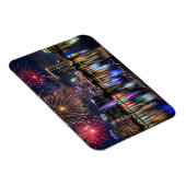 Orlando Florida Skyline with Lake Eola Fireworks マグネット (右側)