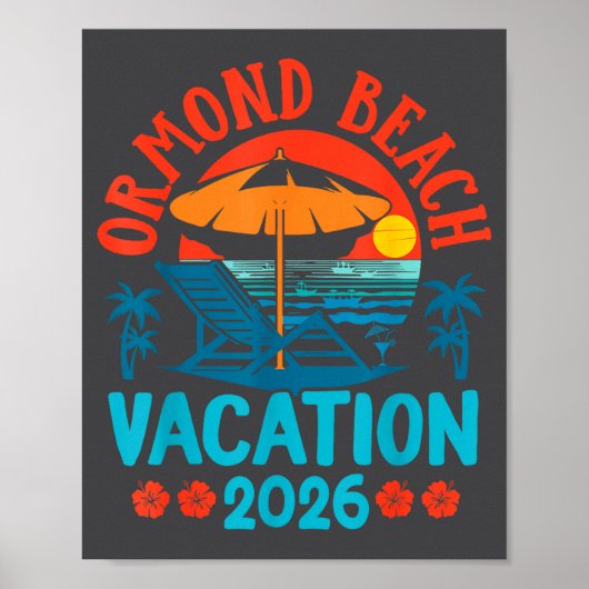 Ormond Beach Florida 2026 Family Vacation Beach Su ポスター (正面)