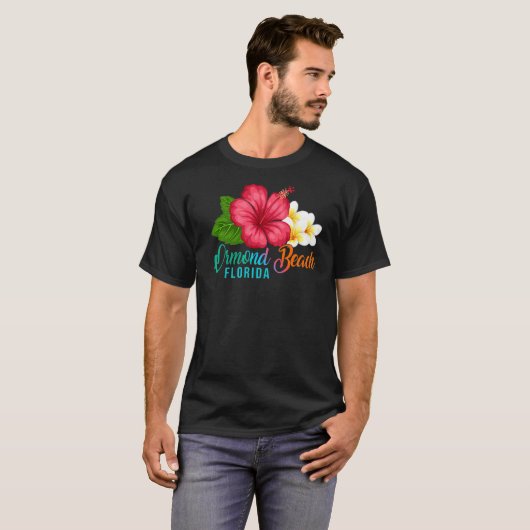Ormond Beach Vacation Florida Tropical Hibiscus Fl Tシャツ (正面フル)