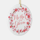 Ornamenを結婚している新郎の桜の母 セラミックオーナメント (右)