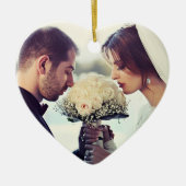 Ornament私達の初めてのクリスマス結婚したな氏及び夫人 セラミックオーナメント (正面)