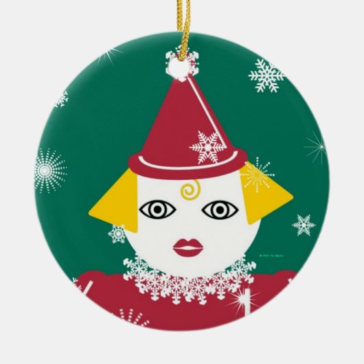 Ornament雪片のMartzkinのママ セラミックオーナメント (正面)