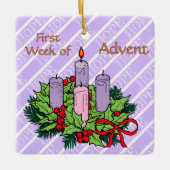 Ornament #1 of 4: 1st Week of Advent (HOPE) セラミックオーナメント (正面)