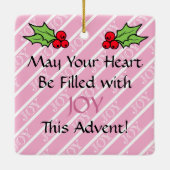 Ornament #3 of 4: 3rd Week of Advent (JOY) セラミックオーナメント (裏面)