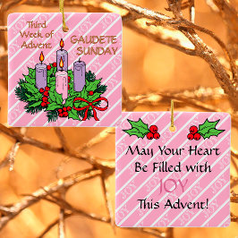 Ornament #3 of 4: 3rd Week of Advent (JOY) セラミックオーナメント