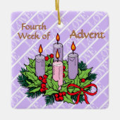Ornament #4 of 4: 4th Week of Advent (LOVE) セラミックオーナメント (正面)