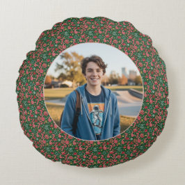 Ornament 6-7 Meme One Photo Christmas Doodles ラウンドクッション