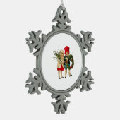 Ornament Christmas  スノーフレークピューターオーナメント (左)