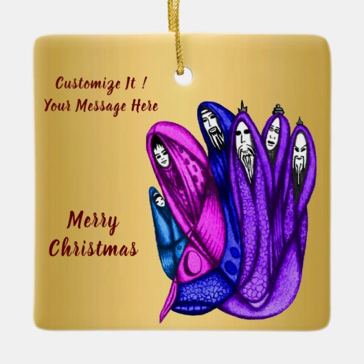 Ornament Christmas Three Wise Kings セラミックオーナメント (正面)