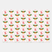 Ornament Frame Christmas ラッピングペーパーシート (正面)