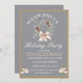 Ornament  Gold&Silver Christmas Party  招待状 (正面/裏面)