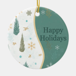 Ornament Happy Holidays セラミックオーナメント