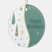 Ornament Happy Holidays  セラミックオーナメント (左)